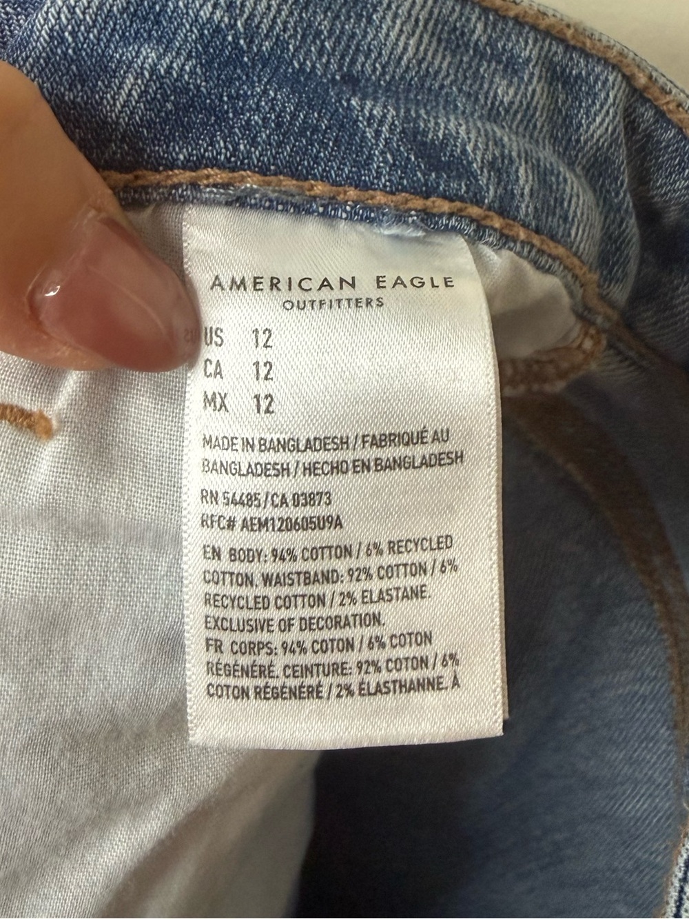 AMERICAN EAGLE Baggy Mom Short Distressed Ripped Shredded Summer Denim Shorts - Picture 7 of 7